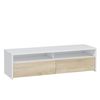 Mueble Tv Silva 2 Puertas, Blanco Artik Y Roble Canadian