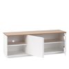 Mueble Tv Bob 2 Puertas 2 Huecos Blanco/roble