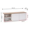 Mueble Tv Bob 2 Puertas 2 Huecos Blanco/roble