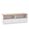 Mueble Tv Bob 3 Cajones 2 Huecos Blanco/roble