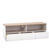 Mueble Tv Bob 3 Cajones 2 Huecos Blanco/roble