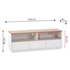 Mueble Tv Bob 3 Cajones 2 Huecos Blanco/roble