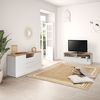 Mueble Tv Bob 3 Cajones 2 Huecos Blanco/roble