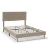 Estructura De Cama Tapizada Sorni De 30 Cm, 150x190 Cm, Beige