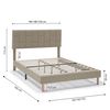 Estructura De Cama Tapizada Sorni De 30 Cm, 150x190 Cm, Beige