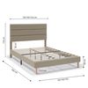 Estructura De Cama Tapizada Aroma De 30 Cm, 135/140x190 Cm, Beige