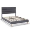 Estructura De Cama Tapizada Aroma De 30 Cm, 135/140x190 Cm, Gris Oscuro