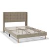 Estructura De Cama Tapizada Esther De 30 Cm, 90x190 Cm, Beige