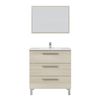 Mueble De Baño Alise 3 Cajones Con Espejo, Sin Lavabo, Color Roble