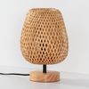 Lámpara De Mesita Seiren De Bambú, Diametro 25 Cm