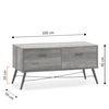 Mueble Tv Clavel 2 Cajones Color Rustic