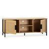 Mueble Tv Cruz 2 Puertas Color Roble