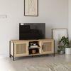 Mueble Tv Cruz 2 Puertas Color Roble