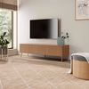 Mueble Tv Lluvia 4 Puertas Color Roble