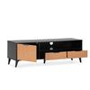 Mueble Tv Denis 1 Puerta Y 2 Cajones, Color Negro/madera