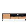 Mueble Tv Denis 1 Puerta Y 2 Cajones, Color Negro/madera