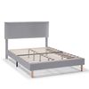 Estructura De Cama Tapizada Lauren De 30 Cm, 90x190 Cm, Gris Claro