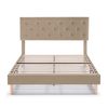 Estructura De Cama Tapizada Rosi De 30 Cm, 90x190 Cm, Beige