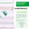 Hamman 80x165cm 350gsm 100%algodon Verde/gris Casa Benetton