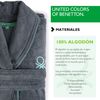 Albornoz L/xl 360gsm 100%algodon Gris Oscuro Casa Benetton