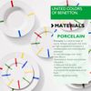 Set 18pcs Vajilla Porcelana Diseño Rayas De Colores Casa Benetton