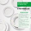 Set 18pcs Vajilla Porcelana Diseño Puntos De Colores Casa Benetton