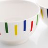 Set 4 Bols 650ml New Bone China Diseño Rayas De Colores Casa Benetton