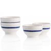 Set 4 Bols 650ml New Bone China Diseño Puntos De Colores Casa Benetton