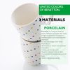 Set 4p Mugs 11cm 360ml New Bone China Diseño Puntos De Colores Casa Benetton