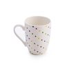 Set 4 Mugs Casa Benetton 360ml New Bone China Diseño Puntos De Colores