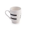 Set 4p Mugs 11cm 360ml New Bone China Diseño Logo Estampado Negro Casa Benetton