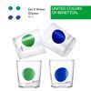 Set 4 Vasos De Agua Cristal Decorado Bicolor Casa Benetton 0,345l
