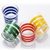 Set 4pcs Vasos De Agua 0,345l Cristal Rayas Multicolor Casa Benetton