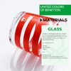 Set 4 Vasos De Agua Cristal Rayas Multicolor Casa Benetton 0,345l