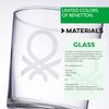 Set 4 Vasos De Agua Cristal Logo Transparente Casa Benetton 0,345l