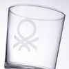 Set 4 Vasos De Agua Cristal Logo Transparente Casa Benetton 0,345l