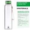 Botella Agua 550ml Borosilicato Verde Casa Benetton