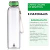 Botella Agua 550ml Borosilicato Verde Casa Benetton