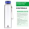 Botella Agua 550ml Borosilicato Azul Casa Benetton