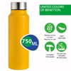 Botella Agua 750ml Acero Inoxidable Amarillo Casa Benetton