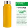 Botella Agua 750ml Acero Inoxidable Amarillo Casa Benetton