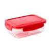 Hermético Rectangular De 1180 Ml De Borosilicato Y Tapa Roja Rainbow Benetton