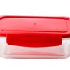 Hermético Rectangular De 1180 Ml De Borosilicato Y Tapa Roja Rainbow Benetton