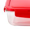 Hermético Rectangular De 1180 Ml De Borosilicato Y Tapa Roja Rainbow Benetton