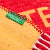 Manta 140x190cm 320gsm 60% Algodón 40% Acrílico Rojo Y Amarillo Con Logo Rainbow Benetton