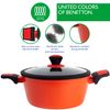 Cacerola Con Tapa De Aluminio Forjado Benetton 28 X 13 Cm Naranja