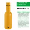 Botella De Agua 550ml Acero Inoxidable Amarilla Casa Benetton