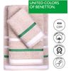 Toalla De Manos 50x90cm 450gms 100% Algodón Beige Con Rayas Neutral Benetton