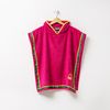 Albornoz Poncho De Niño 65x65 380 Gsm 100% Algodón Rosa Kids Benetton