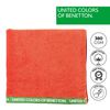 Toalla Playa 90x160cm 380gsm 100% Algodón Velour Rojo Rainbow Benetton